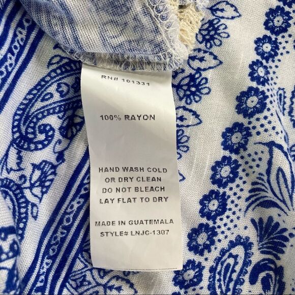 Bohemian Boho Paisley High Low Racerback Sleeveless Tank Womens Large - Picture 14 of 16